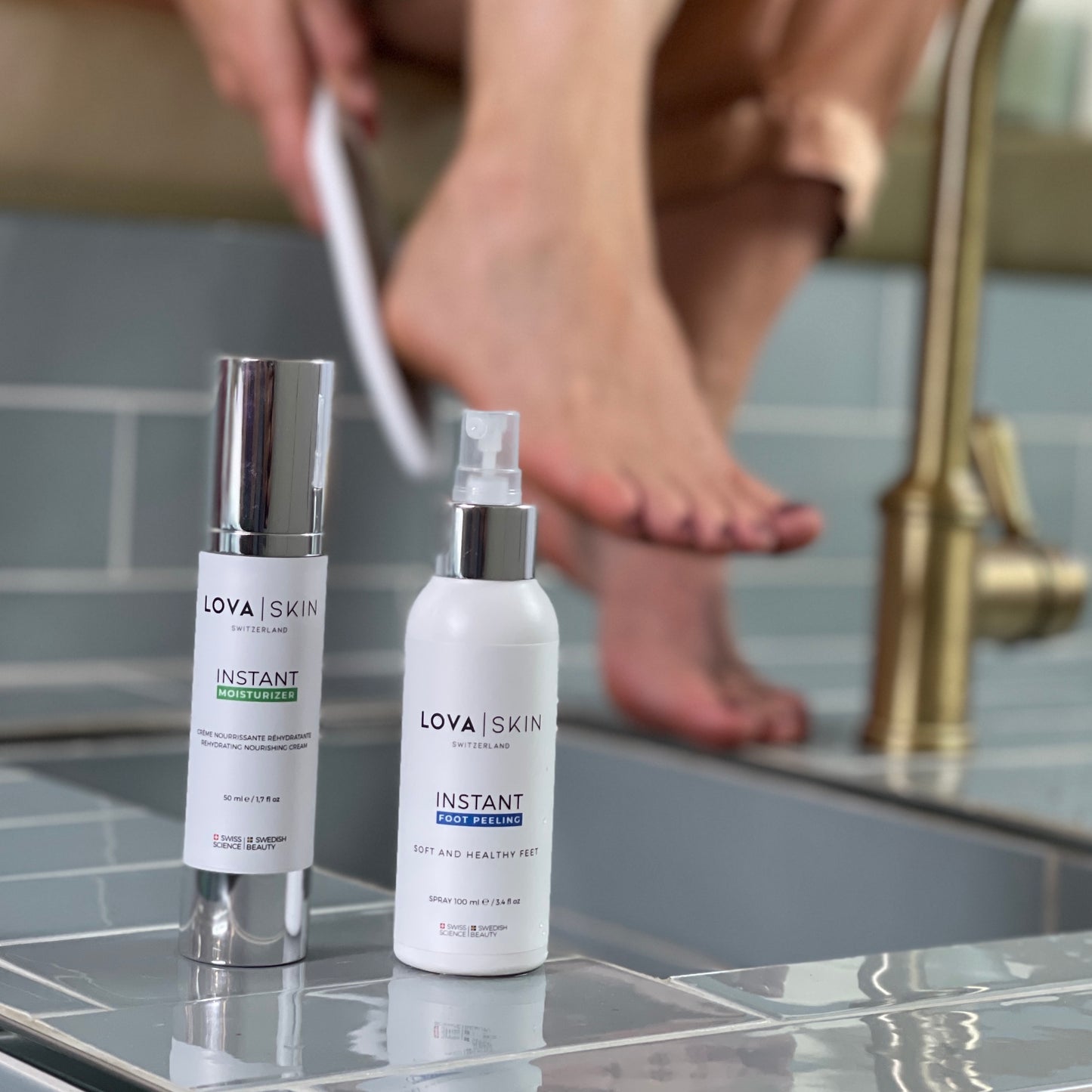 LOVASKIN Duo Essentiel - Peeling Instantané 75 ml avec Hydratant Instantané 50 ml