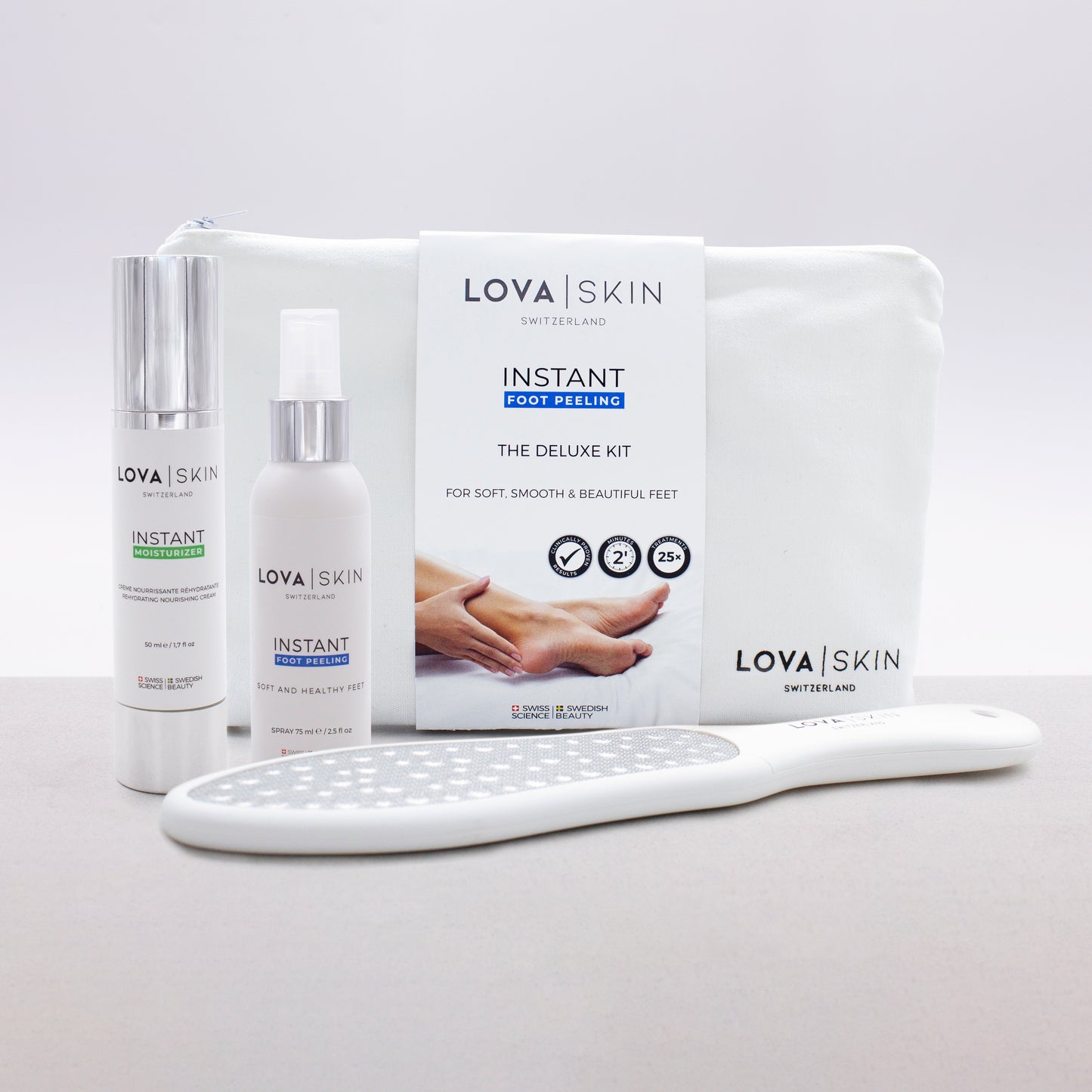 LOVASKIN PEELING INSTANTANÉ DES PIEDS Kit Deluxe - 25 soins de beauté des pieds