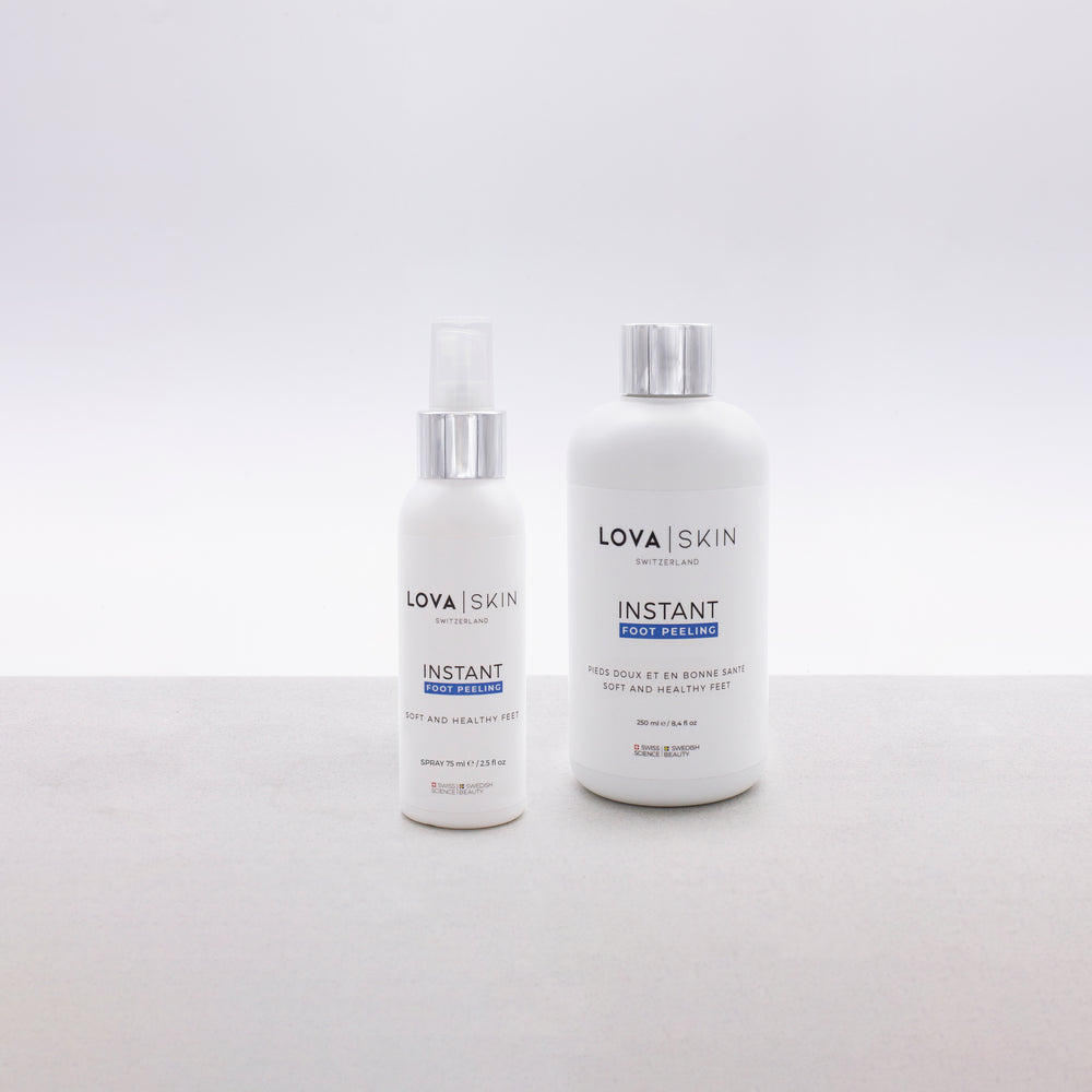 LOVASKIN INSTANT FOOT PEEL XL - one 75 ml spray bottle and a 250 ml refill bottle - 110 Beauty treatments