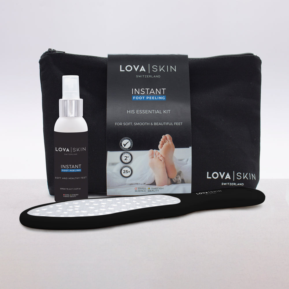 LOVASKIN INSTANT FOOT PEEL Essential Kit Black Edition - 25 Beauty pedicure treatments